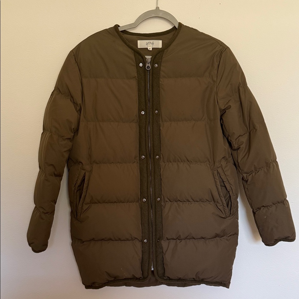 Vanessa Bruno Olive Puffer Jacket